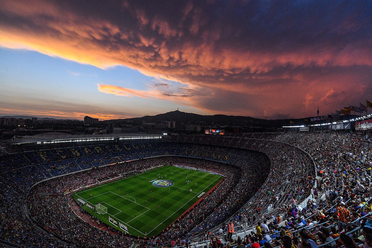 A soccer stadium